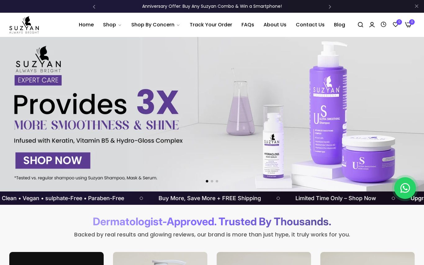 Suzyan Cosmetics website
